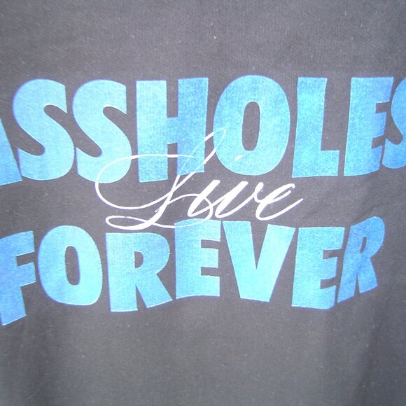 NEW ALF UNISEX BLACK A**HOLES LIVE FOREVER HOODIE  SIZE MEDIUM NEW WITHO… - Picture 2 of 6